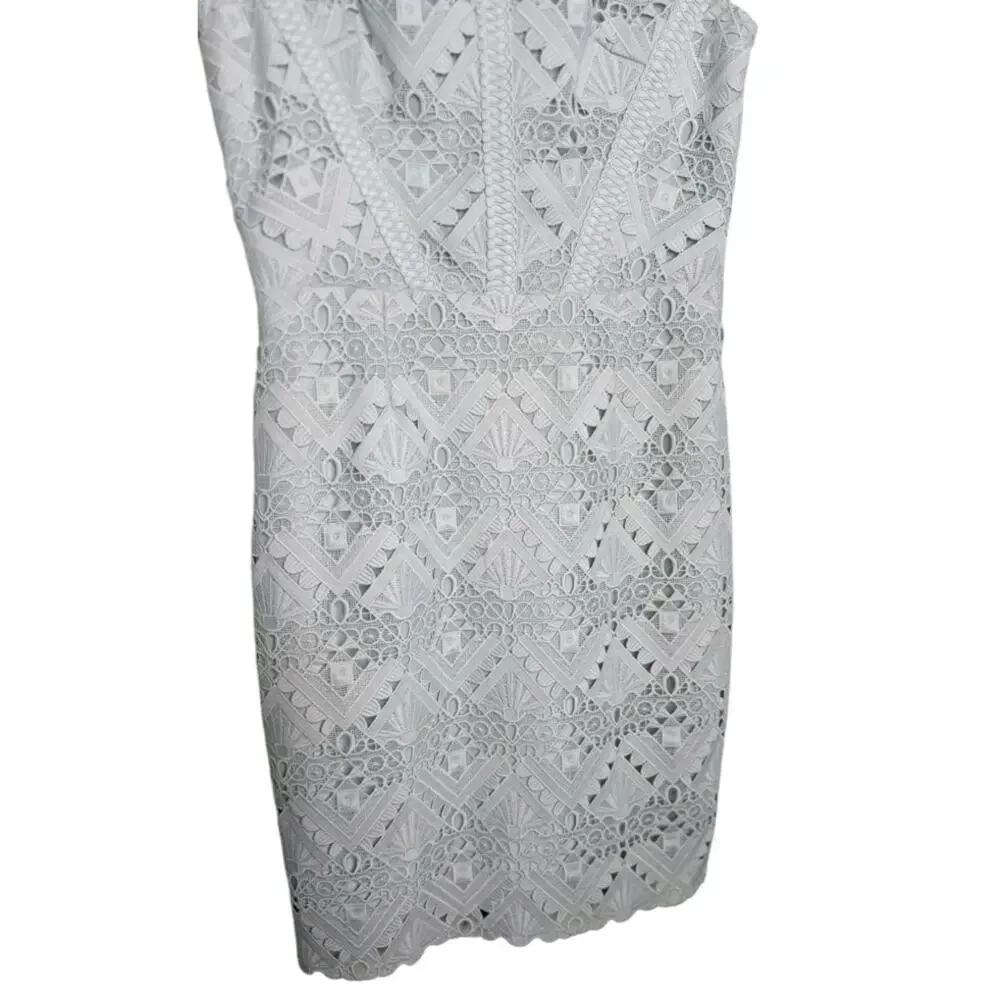 Reiss Liza Cap Sleeve Lace Dress in Sage Green Mint Green Dress Size 8